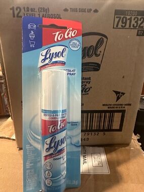 Lysol To Go Disinfectant Spray - White/Blue - 12 pack